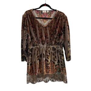 Cato Velvet Lace Tunic Boho Forrest Fairy Women’s Plus Size 22/24 3X